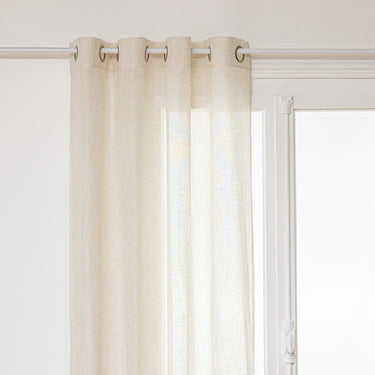 ALLA – Let gardin i hørblanding, beige