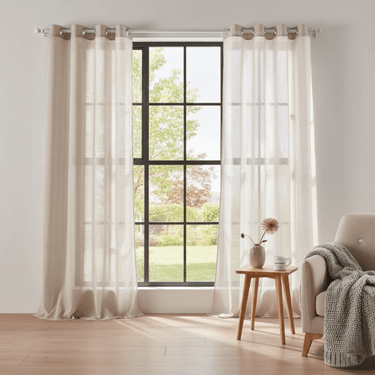 FRED – Let gardin i hørlook, beige - EasyGardin