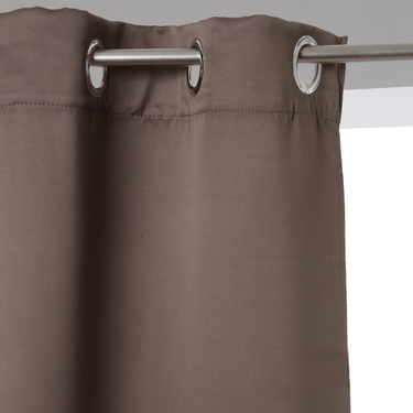 NARA – 2 stk. Mørklægningsgardiner, taupe brun - EasyGardin