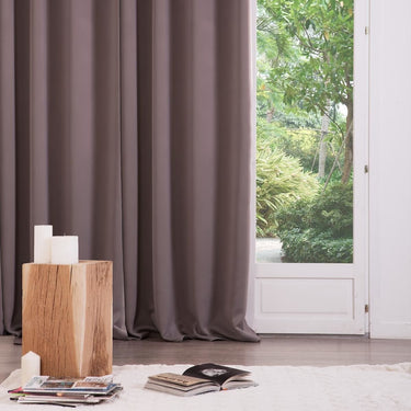 NARA – 2 stk. Mørklægningsgardiner, taupe brun