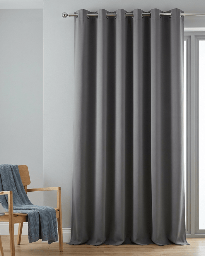ODELIE - 2 pcs. Blackout curtains, Grey – mørklægningsgardin